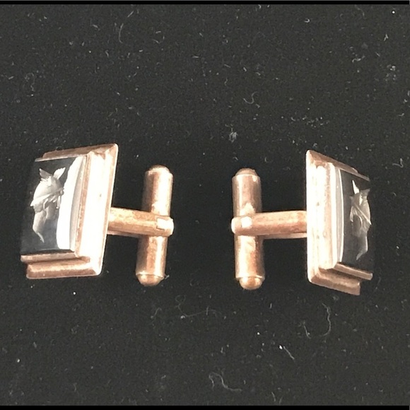 Vintage Sterling Silver Gladiator Cufflinks - Picture 4 of 5